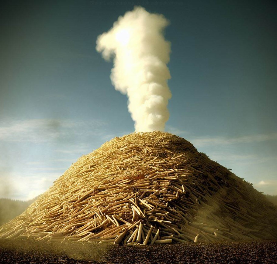 spalanie biomasy