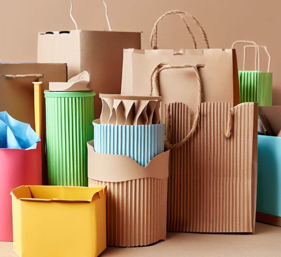 kolorowe i ekologiczne torby papierowe