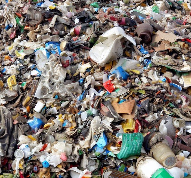 odpady komunalne niesegregowane na wysypisku
