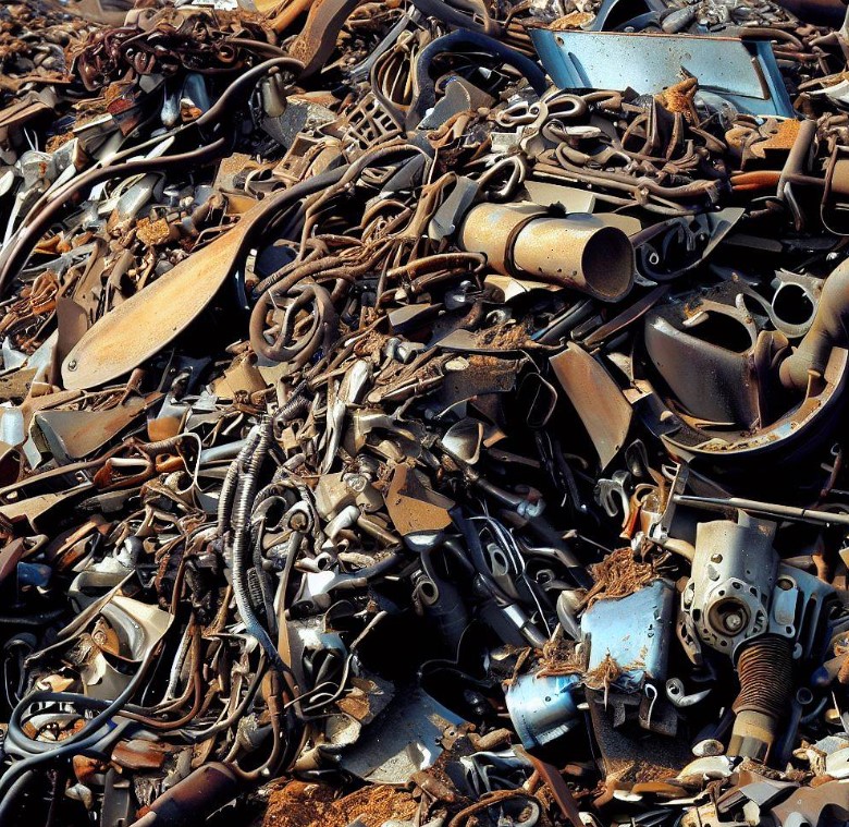odpady z metali nieżelaznych na wysypisku