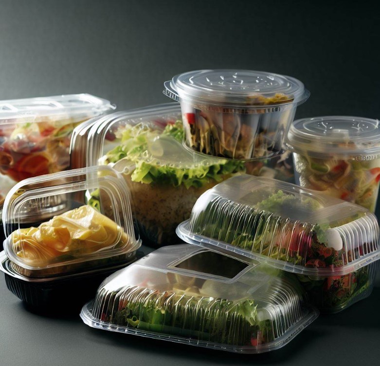 żywność w plastikowych pojemnikach